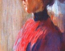 dobuzhinsky unknown woman in red 1901. , 