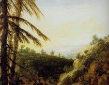 Velde van de Esaias Landscape robbing of a equestrian Sun. ������, ����� Van De