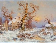       - Winter Landscape in the Evening Sun. ,  (1850-1924)