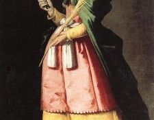 Zurbaran St. Apolonia, 113x66cm, Louvre. ,  