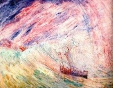 ensor christ calming the storm 1891. 
