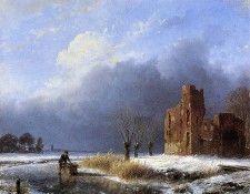 Schelfhout Andreas Scater near ruin Sun. Schelfhout, 