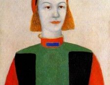 malevich head of a young girl of today 1932. �������, �������