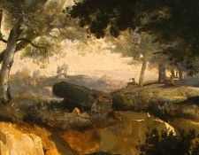 Corot Forest of Fontainebleau, c. 1830, Detalj 3, NG Washing. , --