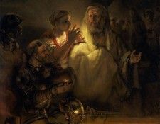 PETER DENOUNCING CHRIST 1660 RM AMSTERDAM (De verloochening van Petrus).    