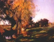 sargent landscape at broadway 1885. ,