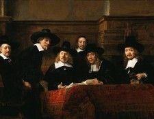 Rijn van Rembrandt De Staalmeesters Sun. ,  