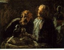 Daumier Two sculptors, Undated, Oil on wood, 11 x 14 in  The. , 