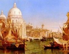 selous Henry Courtney A View Along The Grand Canal With Santa Maria Della Salute. ,  