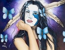 she talks to butterflies. , 
