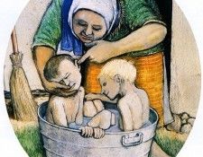 William Kurelek - Saturday Night Bath, De. Kurelek, ������