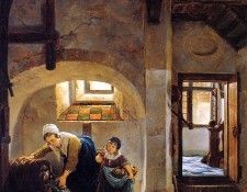 Strij van Abraham Woman and child in basement . Strij, �������� ���