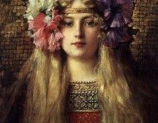 Blonde woman. Comerre,  