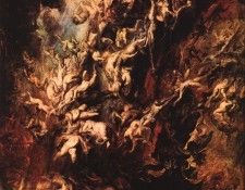 Rubens Fall of the Rebel Angels, 1620, oil on panel, Pinakot. ,  