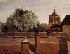 Corot Bell Tower of the Church of Saint Paterne at Orleans. ����, ���-������-������