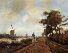 Weissenbruch Jan Horseman on a tow path Sun. Weissenbruch, �� �������