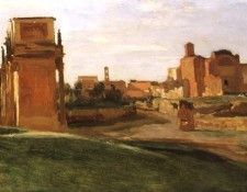 Corot The Arch of Constantine and the Forum, Rome, 1843, 27x. ����, ���-������-������