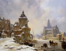 Hove van Bartholomeus Winter landscape Sun. ����, ���������� �������� ���