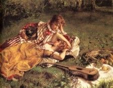 Serrure, Auguste - The Picnic detail (end. Serrure, 