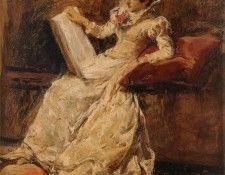 Camarlench Ignacio Pinazo Figura femenina sentada. Camarlench,  Pinazo