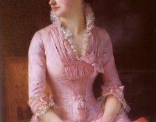 Courtois Gustave Portrait Of Anne Marie Dagnan 1880. ������, ������ ���� �����