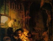 REMBRANDT THE HOLY FAMILY 1640 MUSEE DU LOUVRE, PARIS. ��������� ������� ��� ����