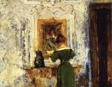 Chase William Merritt Woman in Green aka Lady in Green. ,  