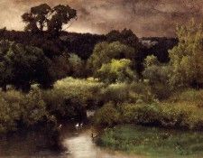 Inness George A Gray Lowery Day. , 