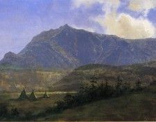 Bierstadt Albert Indian Encampment. ��������, �������