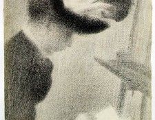 Seurat Woman Seated by an Easel, ca 1884-88, 30.5x23.3 cm,. , 