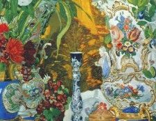 golovin still life with flowers and china 1912. 