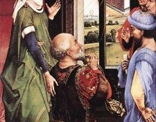 Pierre Bladelin Triptych left panel WGA. ,   