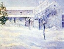 twachtman old holley house (cos cob) c1901. Twachtmann, ���� �����