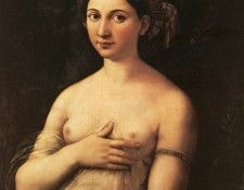 Raphael Portrait of a Nude Woman (Fornarina) c1518. 