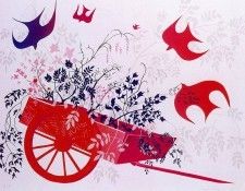 lrs Earle Eyvind Red Wagon& Foliage. , 