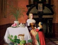 Interior with figures and fruit. �����, ����� ����� ������ ��