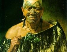 Patara Te Tuhi an old warrior 1901 76.5x63.5cm. , 