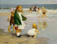 Potthast, Edward Henry -- Play in the Surf. ,  