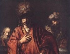 REMBRANDT DAVID AND URIAH 1665 EREMITAGET.    