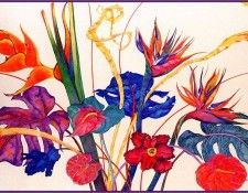 bs-flo- Sara Steele- Heliconia- Bird Of Paradise& Fan-tail Willow. ����, ����