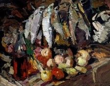 ����, ���� � ������ [Fishes, wine, fruit] 1916. ������� ���������� ����������