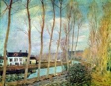 Sisley Alfred Loing canal Sun. , 