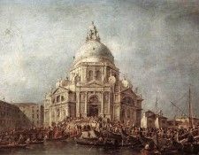 GUARDI Francesco The Doge at the Basilica of La Salute.  