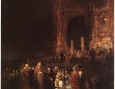 REMBRANDT CHRIST AND THE ADULTERESS 1644 NG LONDON.    