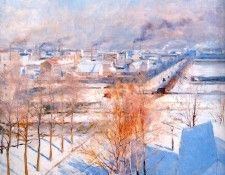 Edelfelt Albert Paris in the snow Sun 2. , 