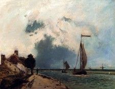 Jongkind Johan Barthold L Arrivee Au Port. Jongkind,  