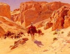 Giradet Eugene Alexis Caravan In The Desert. ,  