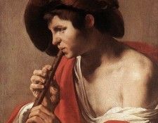 TERBRUGGHEN Hendrick Boy Playing Flute. Terbrugghen, 