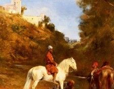 Fromentin Eugene Watering The Horses. Fromentin, 