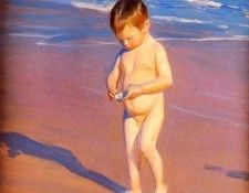 Correa Benito Rebolledo Gathering Shells On The Beach. ������, ������ Rebolledo